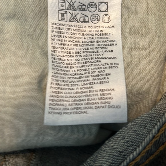 LEVI STRAUSS BLUE JEANS #569 W 34 L 34 100% COTTON MACHINE WASH COLD DRY MEDIUM - Picture 7 of 13